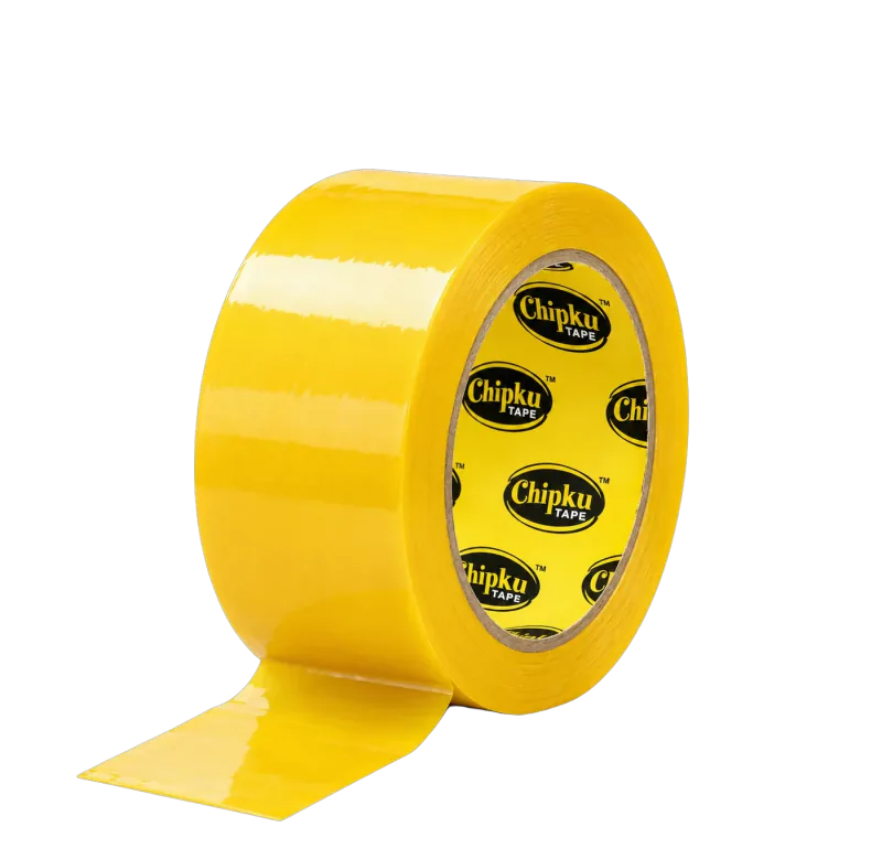 Yellow coloured BOPP tape